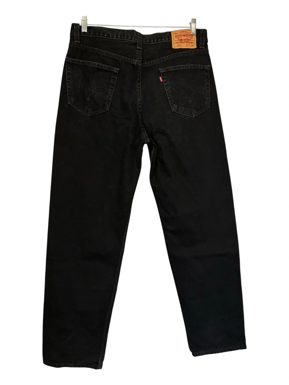 Vintage Levi's 550 Relaxed Fit Black Denim Jeans Mens 36x30 Made In Mexico